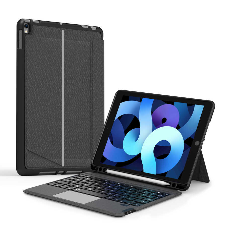 Apple iPad Pro 10.5 (7.Nesil) Uyumlu Wiwu Mag Touch Klavyeli Standlı Kılıf