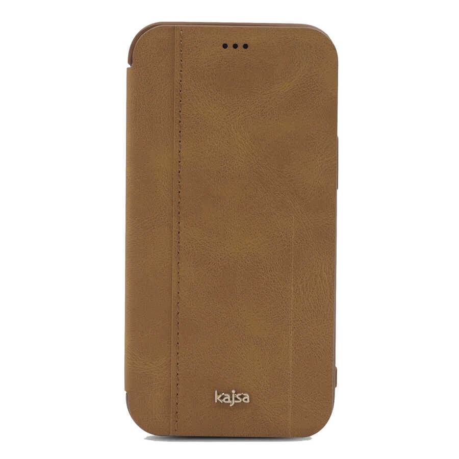 Apple iPhone 12 Pro Max Uyumlu Kılıf Kajsa Dale Serisi Parallel PU Folio Kapaklı Kılıf