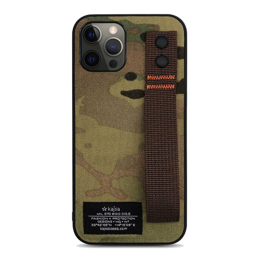 Apple iPhone 12 Pro Max Uyumlu Kılıf Kajsa Cordura Serisi Military Kapak