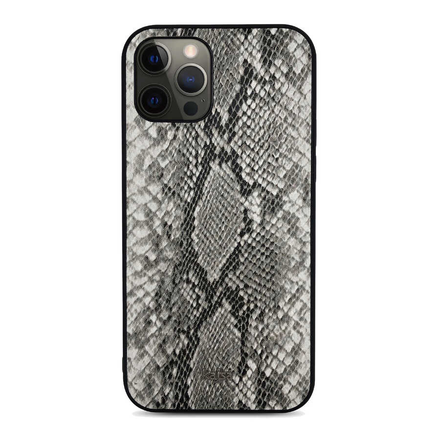 Apple iPhone 12 Pro Max Uyumlu Kılıf Kajsa Glamorous Serisi Snake Pattern Kapak