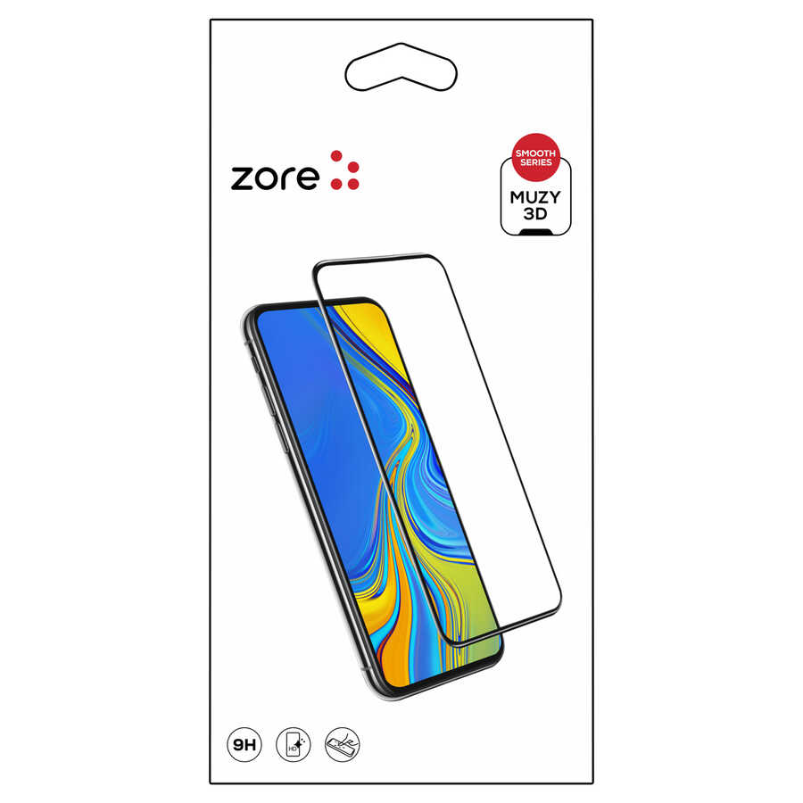 Xiaomi Redmi 9 Uyumlu Zore 3D Muzy Temperli Cam Ekran Koruyucu
