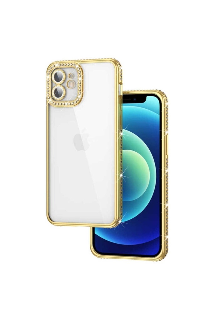 Apple iPhone 11 Uyumlu Kılıf Kamera Korumalı Taşlı Zore Mina Kapak