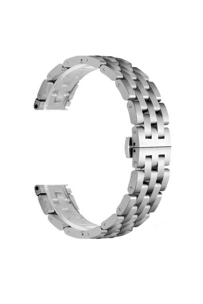 Huawei Watch GT 3 42mm Uyumlu Kordon Metal Geçmeli Paslanmaz KRD-20 Kayış