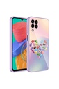 Samsung Galaxy M33 Uyumlu Kılıf Kamera Korumalı Desenli Sert Silikon Zore Epoksi Kapak