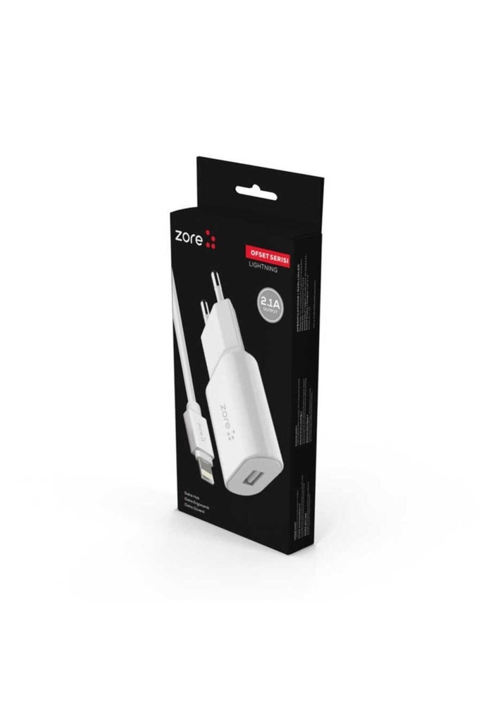 Zore Ofset Serisi ZCS-02 Lightning 2 in 1 Ev Şarj Seti 2.1A