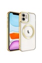 Apple iPhone 12 Uyumlu Kılıf M-safe Wireless Şarj Özellikli Zore Setro Silikon