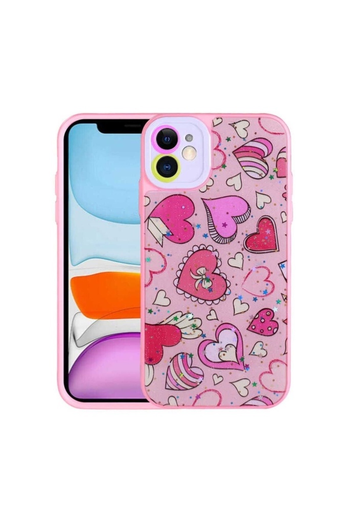 Apple iPhone 11 Uyumlu Kılıf Kamera Korumalı Sert Desenli Zore Pami Kapak