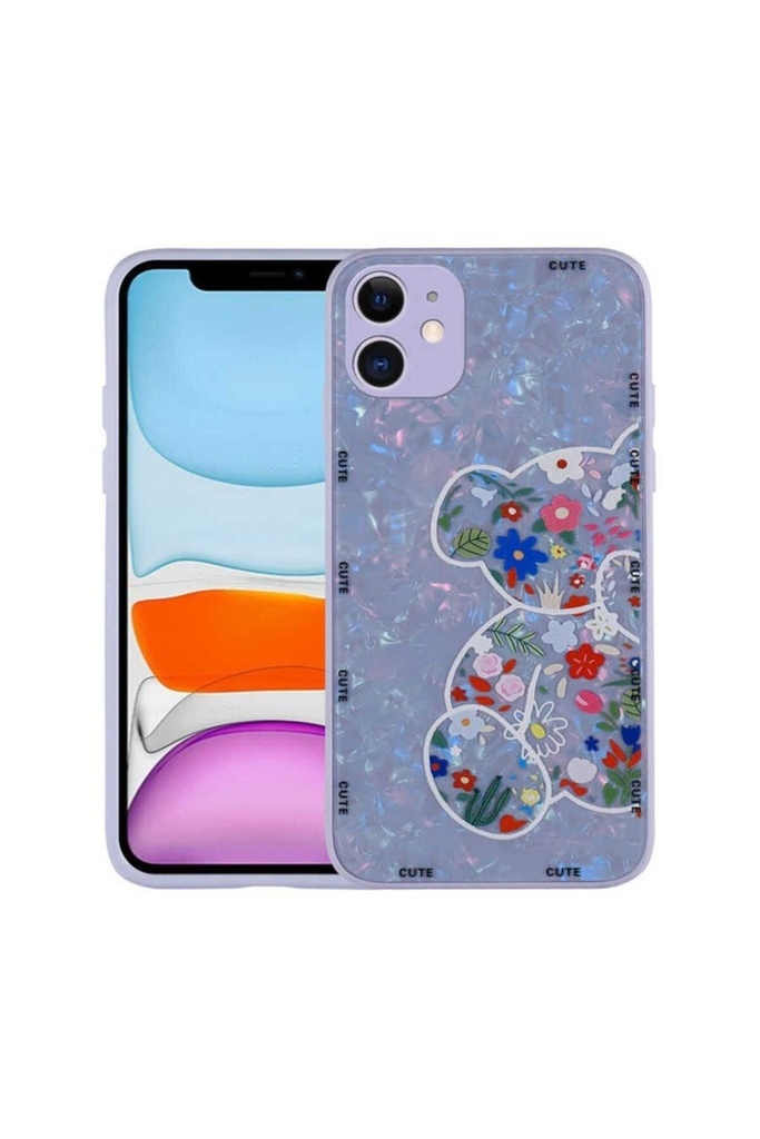 Apple iPhone 12 Uyumlu Kılıf Desenli Sert Silikon Zore Mumila Kapak