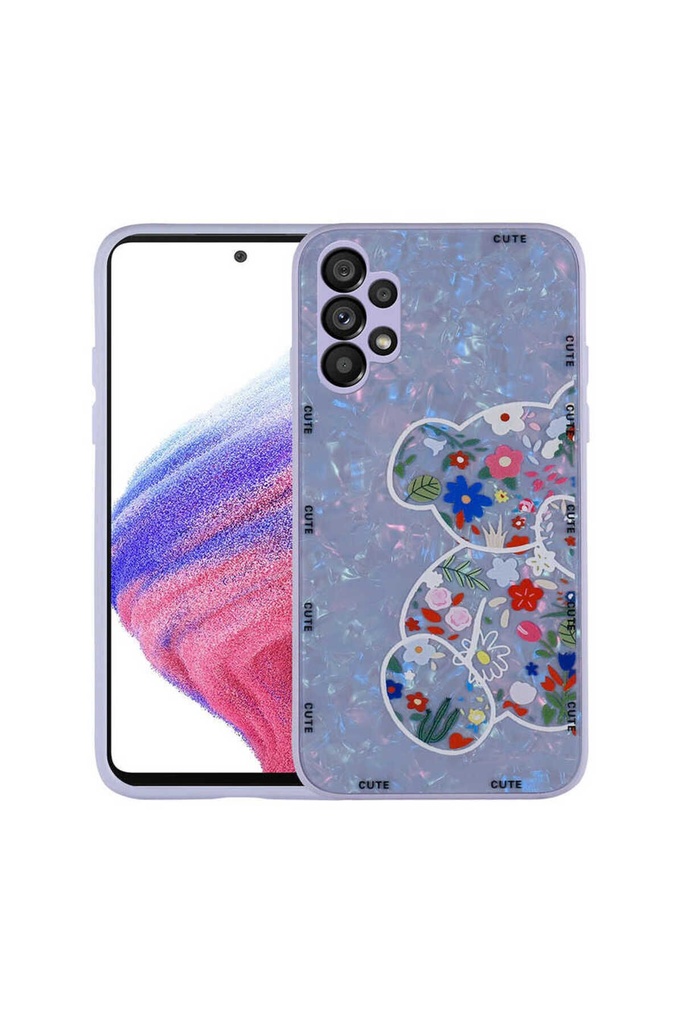 Samsung Galaxy A13 4G Uyumlu Kılıf Desenli Sert Silikon Zore Mumila Kapak