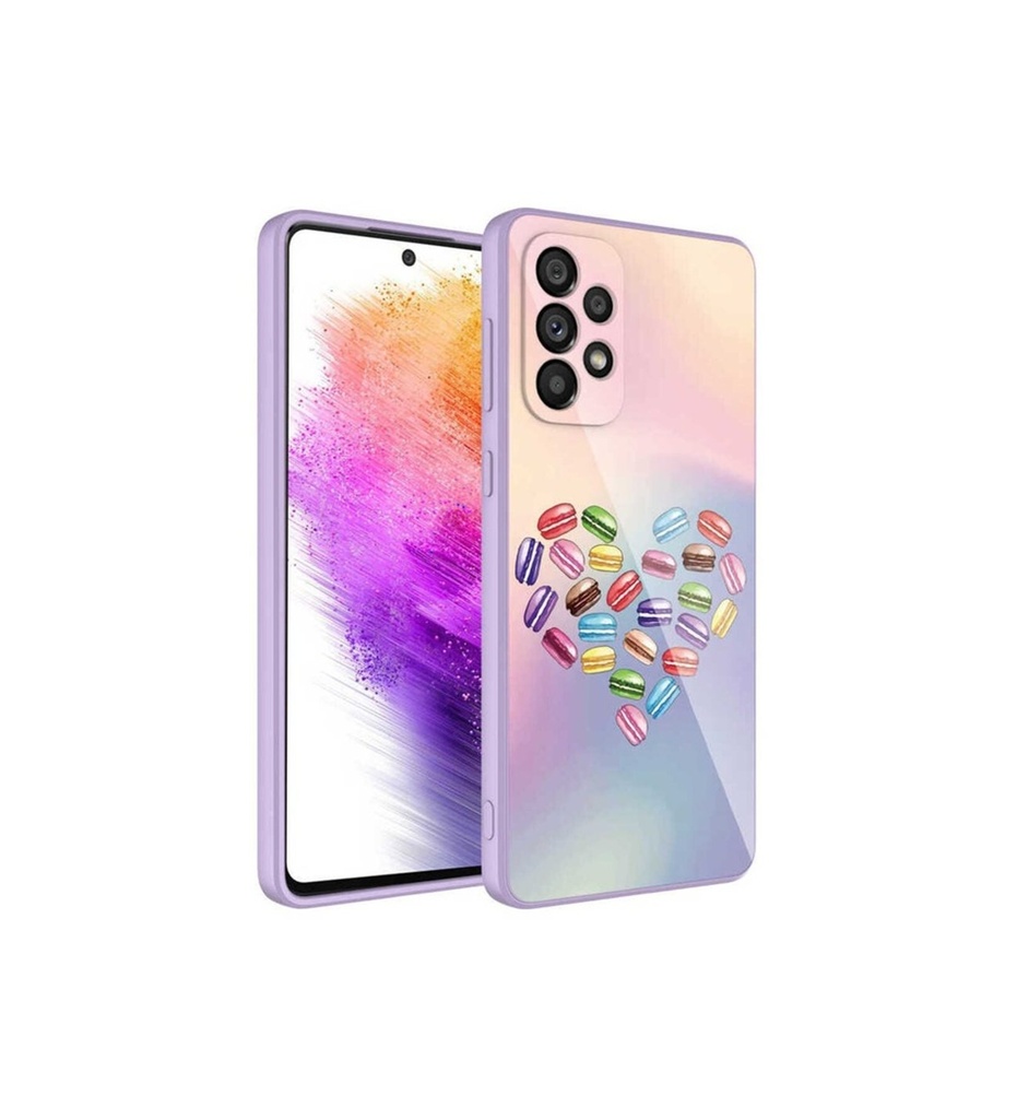 Samsung Galaxy A53 5G Uyumlu Kılıf Kamera Korumalı Desenli Sert Silikon Zore Epoksi Kapak