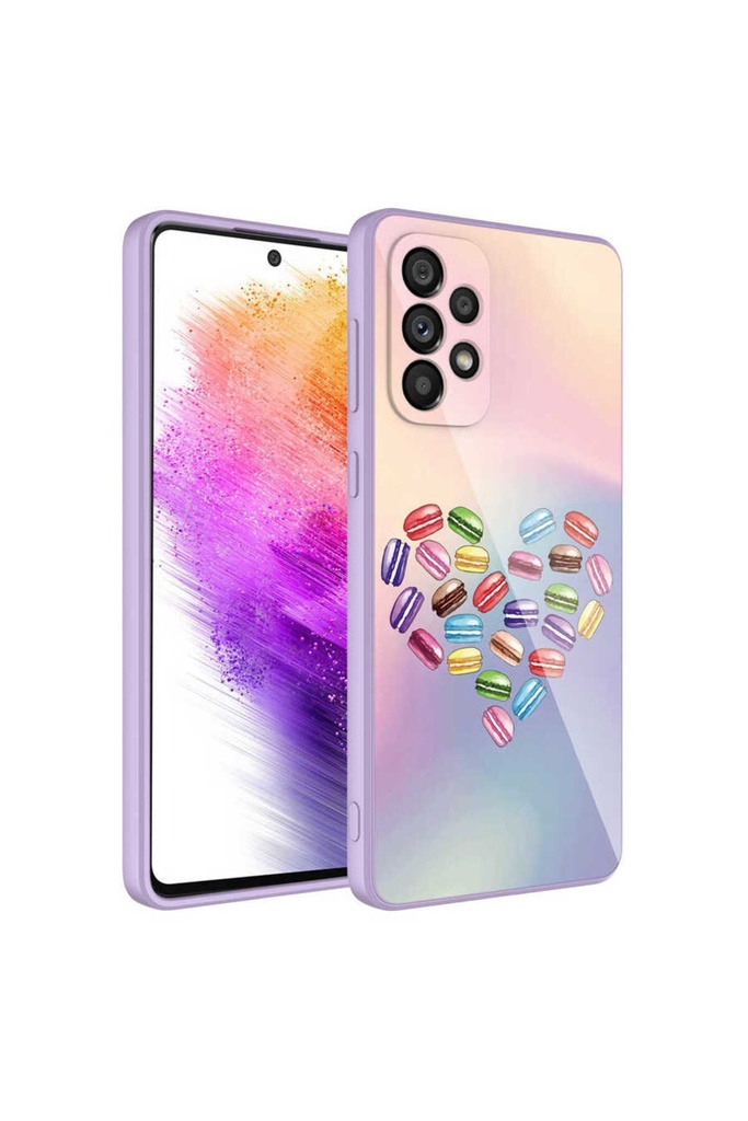 Samsung Galaxy A13 4G Uyumlu Kılıf Kamera Korumalı Desenli Sert Silikon Zore Epoksi Kapak