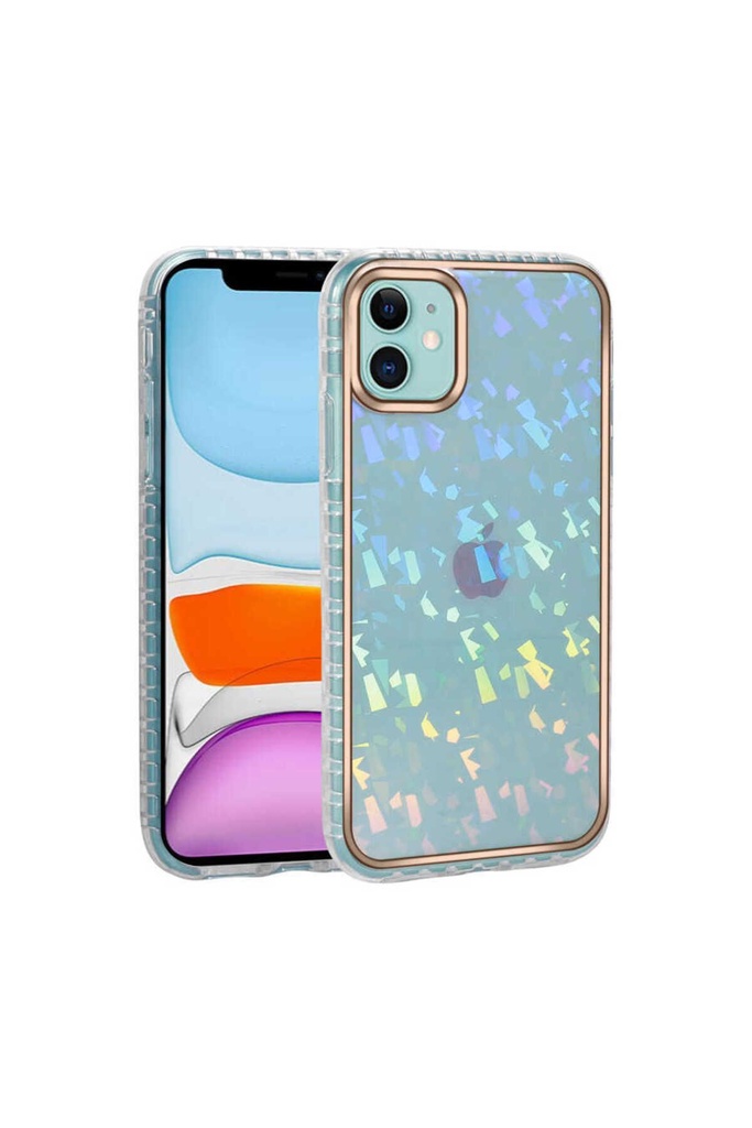 Apple iPhone 11 Uyumlu Kılıf Desenli Parlayan Transparan Zore Avva Kapak