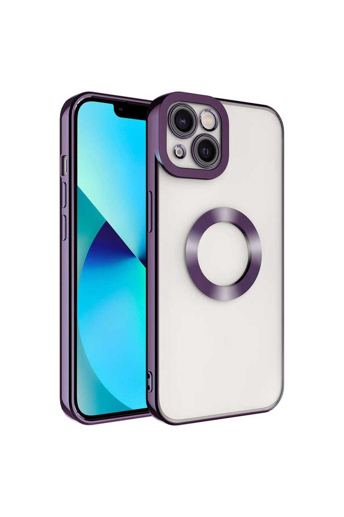 Apple iPhone 13 Uyumlu Kılıf Kamera Korumalı Logo Gösteren Zore Omega Kapak