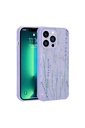 Apple iPhone 13 Pro Uyumlu Kılıf Simli Desenli Kamera Korumalı Parlak Zore Popy Kapak