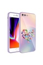 Apple iPhone 8 Plus Uyumlu Kılıf Kamera Korumalı Desenli Sert Silikon Zore Epoksi Kapak
