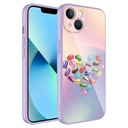 Apple iPhone 13 Uyumlu Kılıf Kamera Korumalı Desenli Sert Silikon Zore Epoksi Kapak