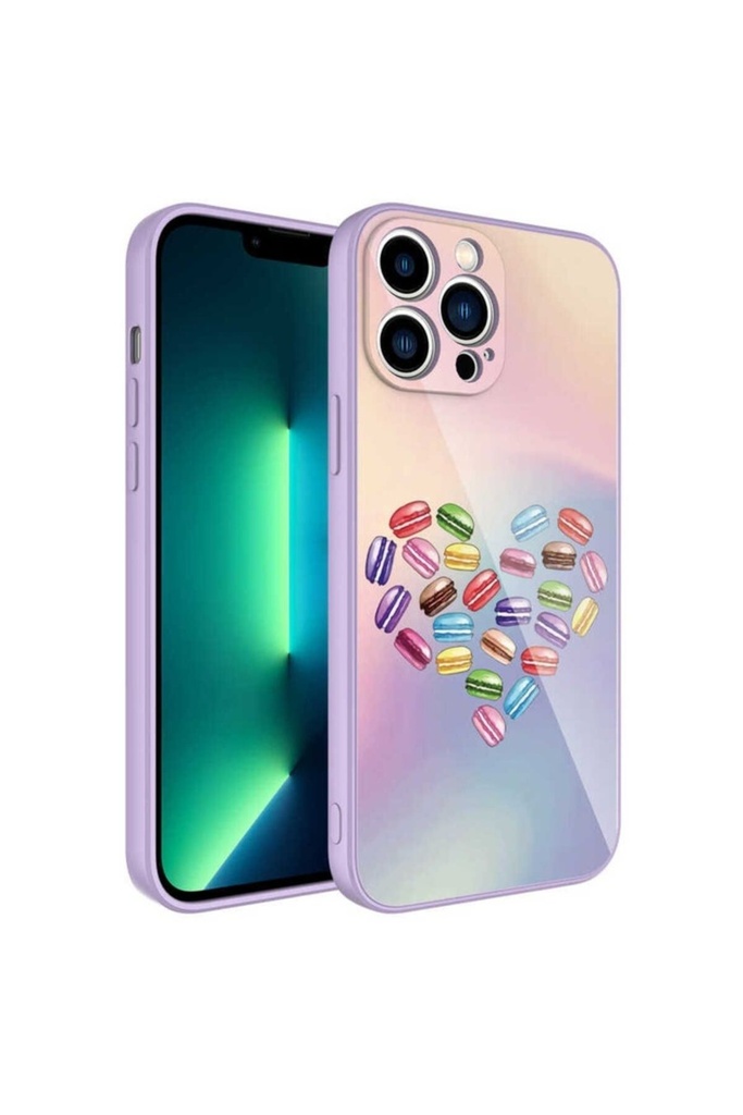 Apple iPhone 13 Pro Max Uyumlu Kılıf Kamera Korumalı Desenli Sert Silikon Zore Epoksi Kapak