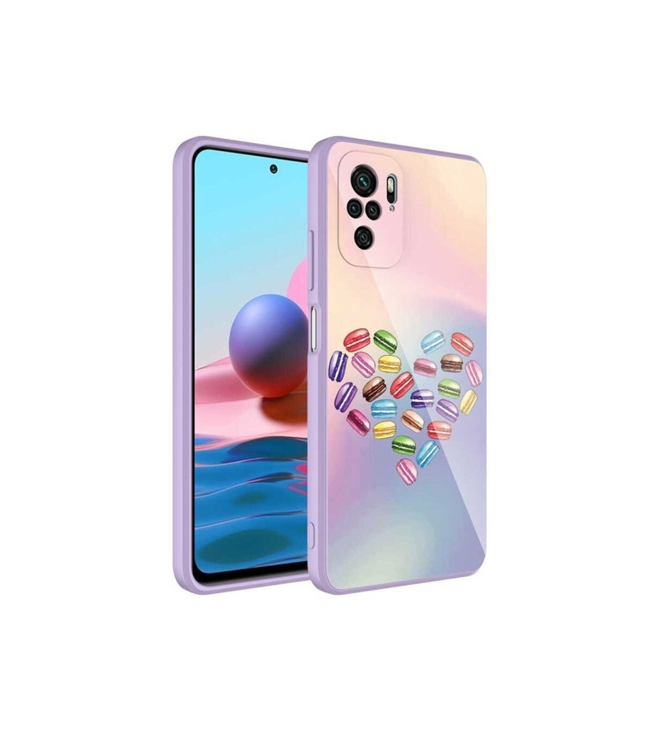 Xiaomi Redmi Note 10S Uyumlu Kılıf Kamera Korumalı Desenli Sert Silikon Zore Epoksi Kapak