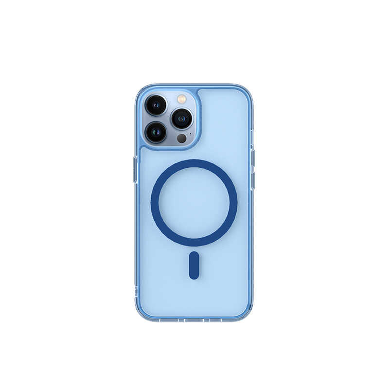 Apple iPhone 13 Pro Uyumlu Wiwu M-safe Şarj Özellikli Lens Korumalı Şeffaf Silikon Kapak