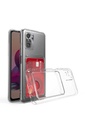 Xiaomi Redmi Note 10 Uyumlu Kılıf Kartlıklı Şeffaf Zore Setra Clear Silikon Kapak