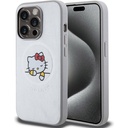 Apple iPhone 15 Pro Uyumlu Kılıf Hello Kitty Orjinal Lisanslı M-safe Şarj Özellikli Baskı Logolu Uyuyan Kitty Deri Kapak