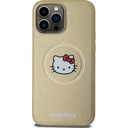 Apple iPhone 15 Pro Max Uyumlu Kılıf Hello Kitty Orjinal Lisanslı M-safe Şarj Özellikli Kitty Head Deri Kapak