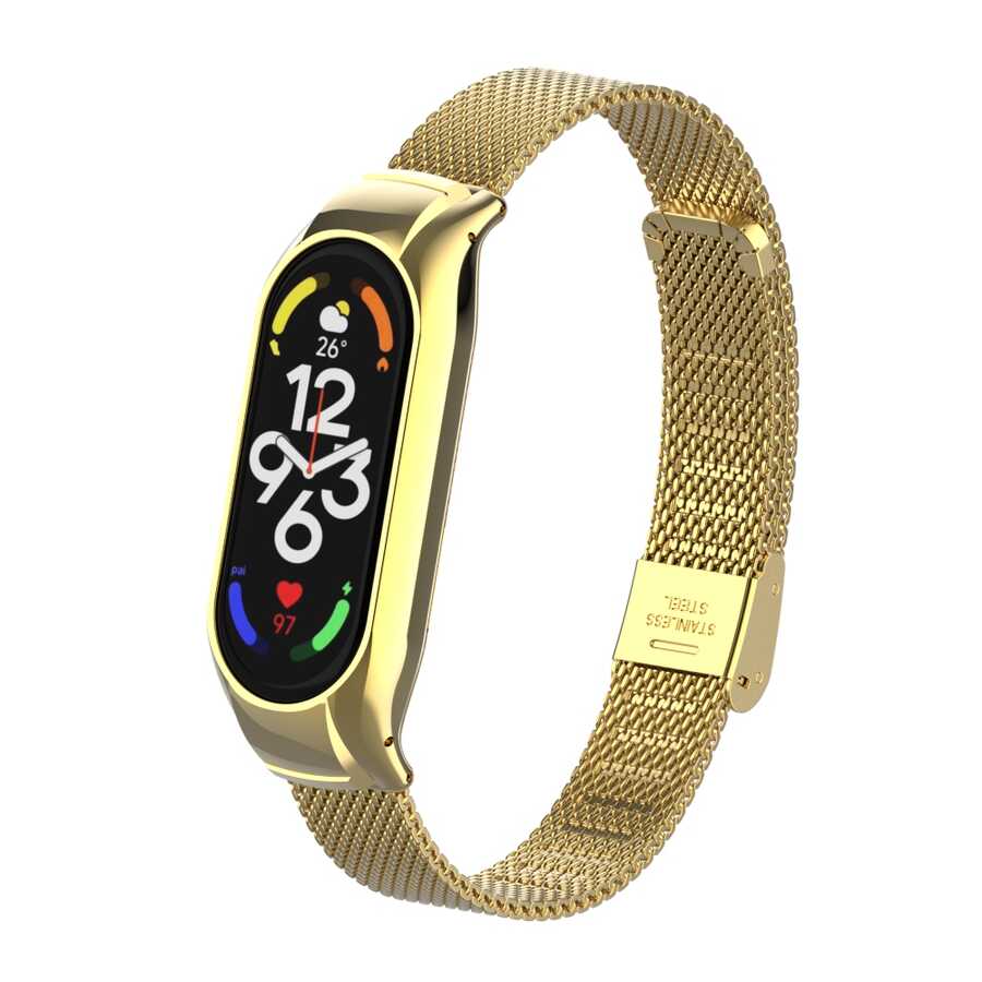 Xiaomi Mi Band 7 Uyumlu KRD-06 Metal Kordon