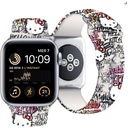 Apple Watch 38mm Uyumlu Hello Kitty Orjinal Lisanslı Etiket Graffiti Silikon Kordon