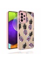 Samsung Galaxy A52 Uyumlu Kılıf Desenli Kamera Korumalı Parlak Zore Nora Kapak