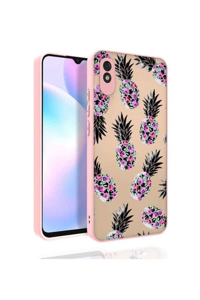 Xiaomi Redmi 9A Uyumlu Kılıf Desenli Kamera Korumalı Parlak Zore Nora Kapak