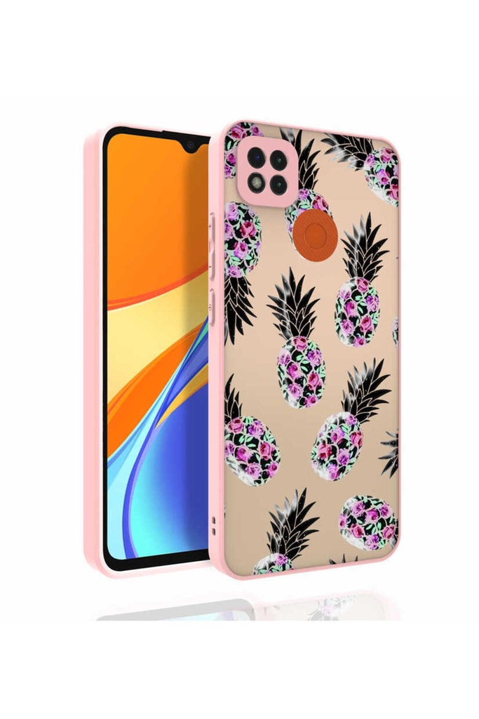 Xiaomi Redmi 9C Uyumlu Kılıf Desenli Kamera Korumalı Parlak Zore Nora Kapak