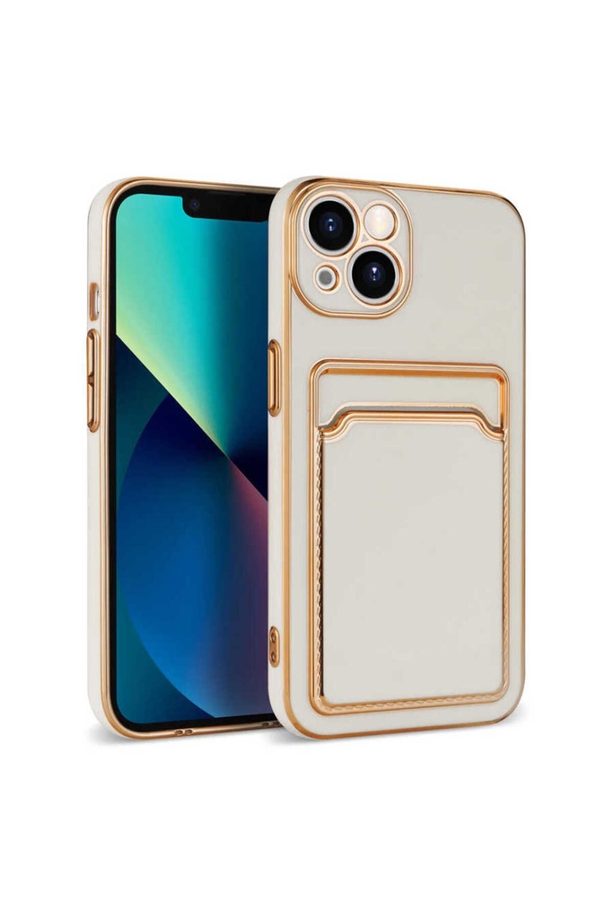 Apple iPhone 13 Uyumlu Kılıf Zore Bark Kartlıklı Kapak