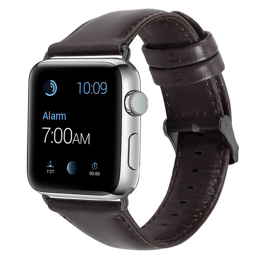​​​Apple Watch Ultra 49mm Uyumlu Kordon Luxury Leather Deri Strap Kayış