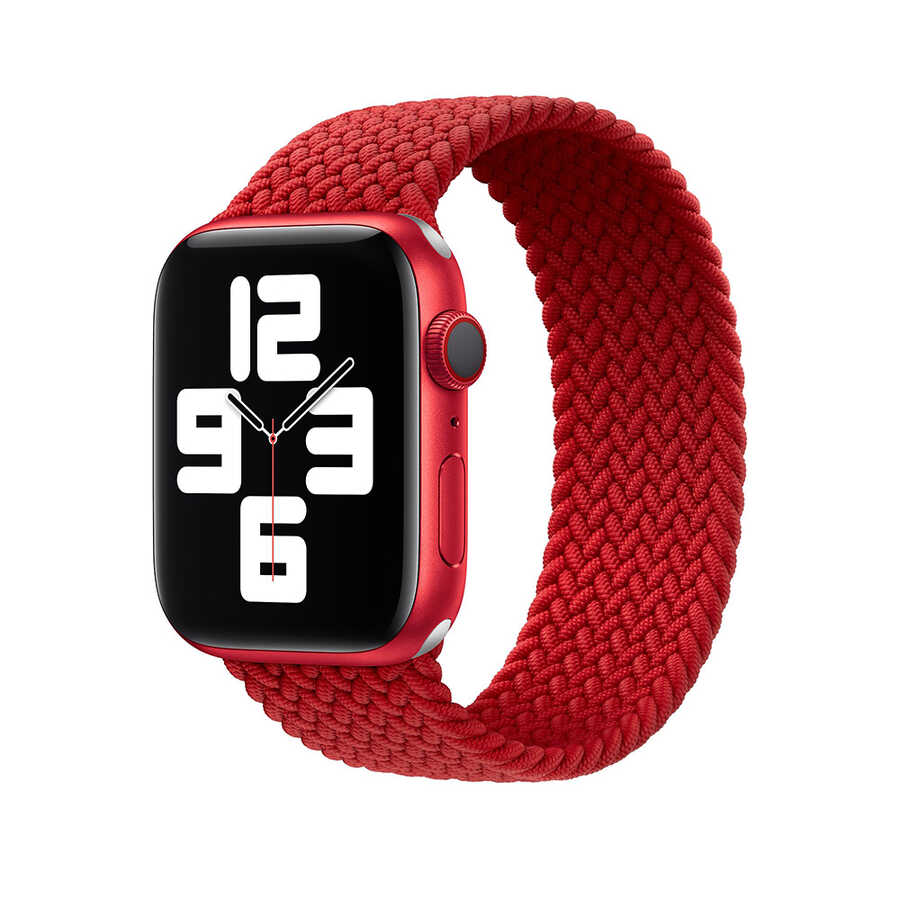 Apple Watch Ultra 49mm Uyumlu Kordon Wiwu Braided Solo Loop Medium Strap Kayış