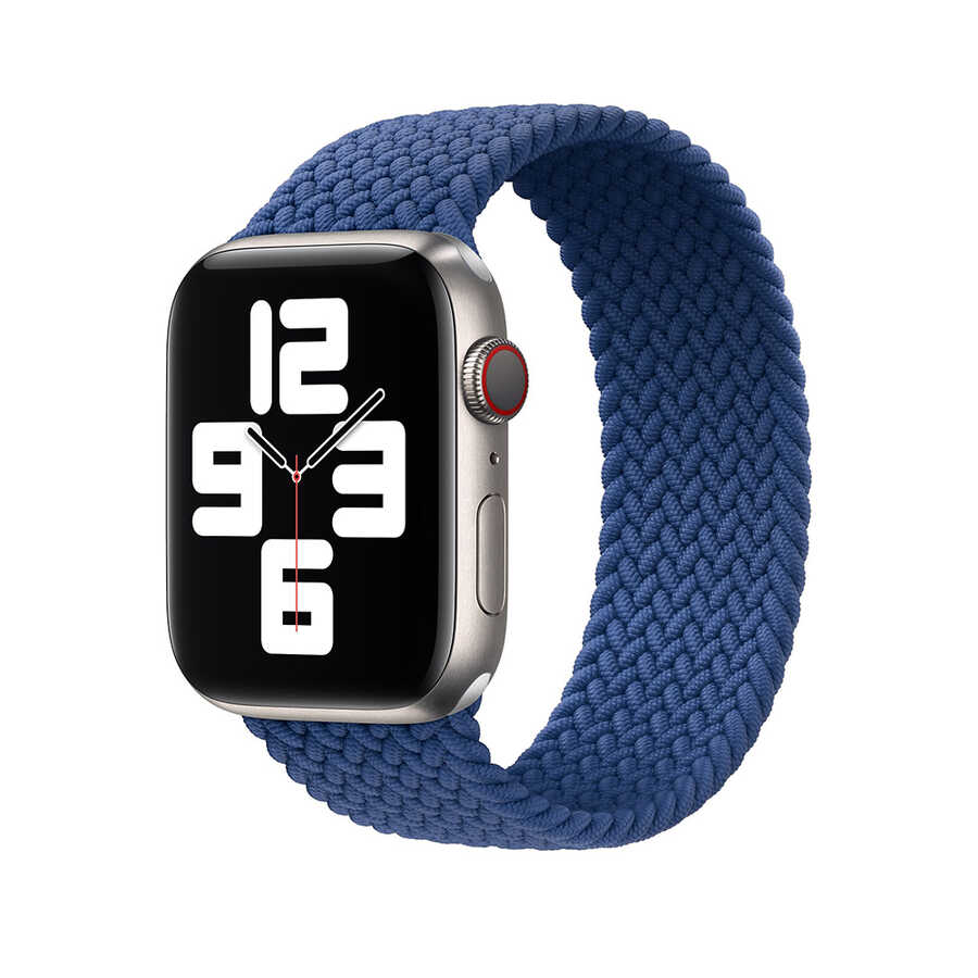 Apple Watch Ultra 49mm Uyumlu Kordon Wiwu Braided Solo Loop Large Strap Kayış