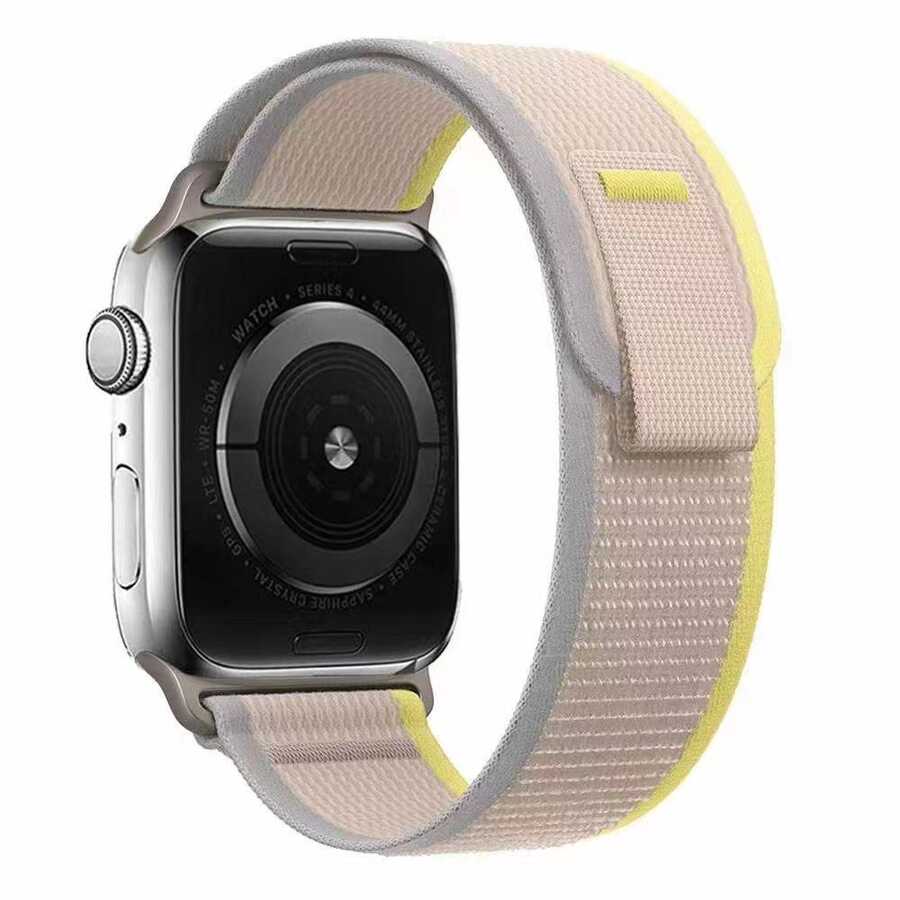 Apple Watch 44mm Uyumlu Kordon Trail Loop Hasır Yumuşak Kumaş Zore KRD-77 Kayış