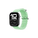 Apple Watch 7 45mm Uyumlu Kordon Ocean Silikon Yumuşak Esnek Metal Tokalı Zore KRD-75 Kayış
