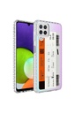 Samsung Galaxy M12 Uyumlu Kılıf Airbag Kenarlı Renkli Desenli Silikon Zore Elegans Kapak