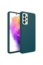 Samsung Galaxy A23 Uyumlu Kılıf Metal Çerçeve ve Buton Tasarımlı Silikon Zore Luna Kapak