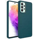Samsung Galaxy A73 Uyumlu Kılıf Metal Çerçeve ve Buton Tasarımlı Silikon Zore Luna Kapak