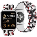 Apple Watch 40mm Uyumlu Hello Kitty Orjinal Lisanslı Çizgiler & Kitty Silikon Kordon