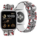 Apple Watch 38mm Uyumlu Hello Kitty Orjinal Lisanslı Çizgiler & Kitty Silikon Kordon