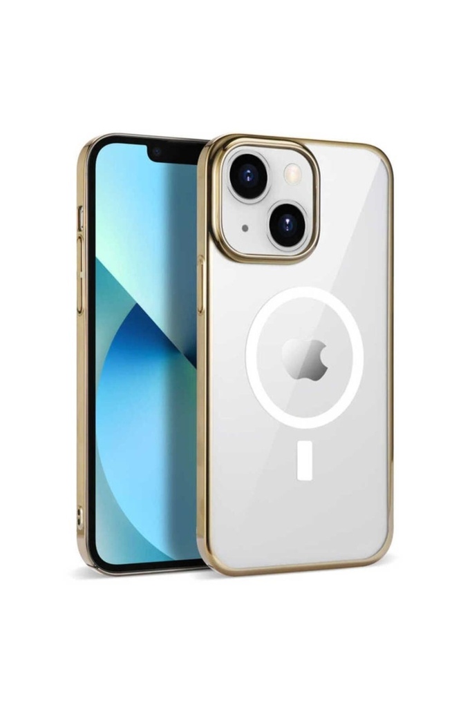 Apple iPhone 13 Uyumlu Kılıf Zore Wireless Şarj Özellikli Pixel M-safe Kapak