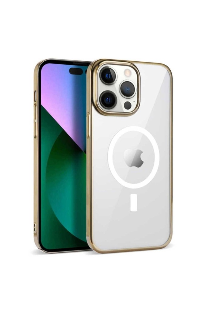 Apple iPhone 13 Pro Max Uyumlu Kılıf Zore Wireless Şarj Özellikli Pixel M-safe Kapak
