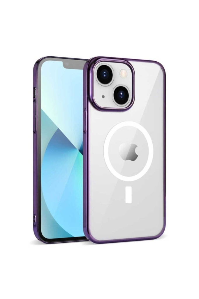 Apple iPhone 14 Plus Uyumlu Kılıf Zore Wireless Şarj Özellikli Pixel M-safe Kapak