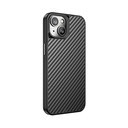 Apple iPhone 14 Uyumlu Kılıf Aramid Karbon Fiber M-safe Özellikli Wlons Radison Kapak