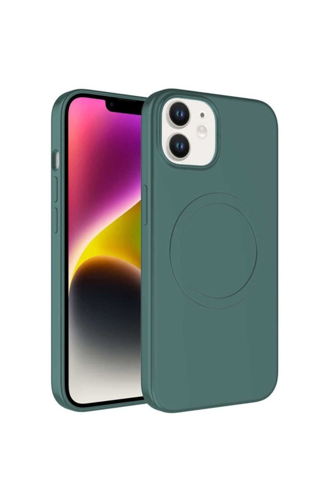 Apple iPhone 11 Uyumlu Kılıf M-safe Wireless Şarj Özellikli Pastel Renk Silikon Zore Plas Kapak