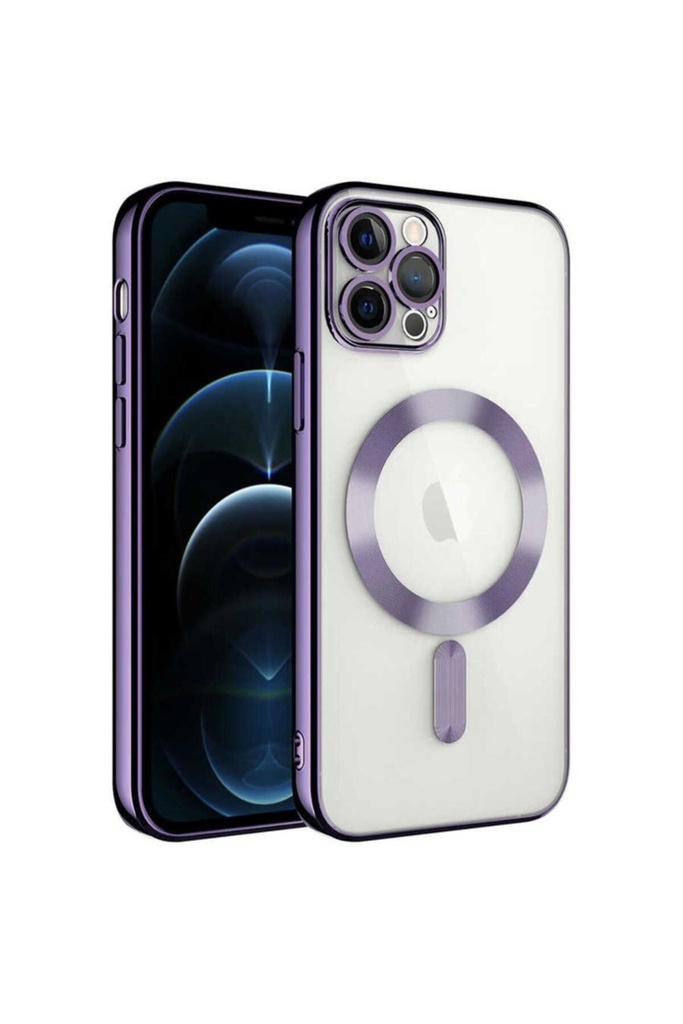 Apple iPhone 13 Pro Max Uyumlu Kılıf Kamera Korumalı M-safe Wireless Şarj Özellikli Zore Demre Kapak