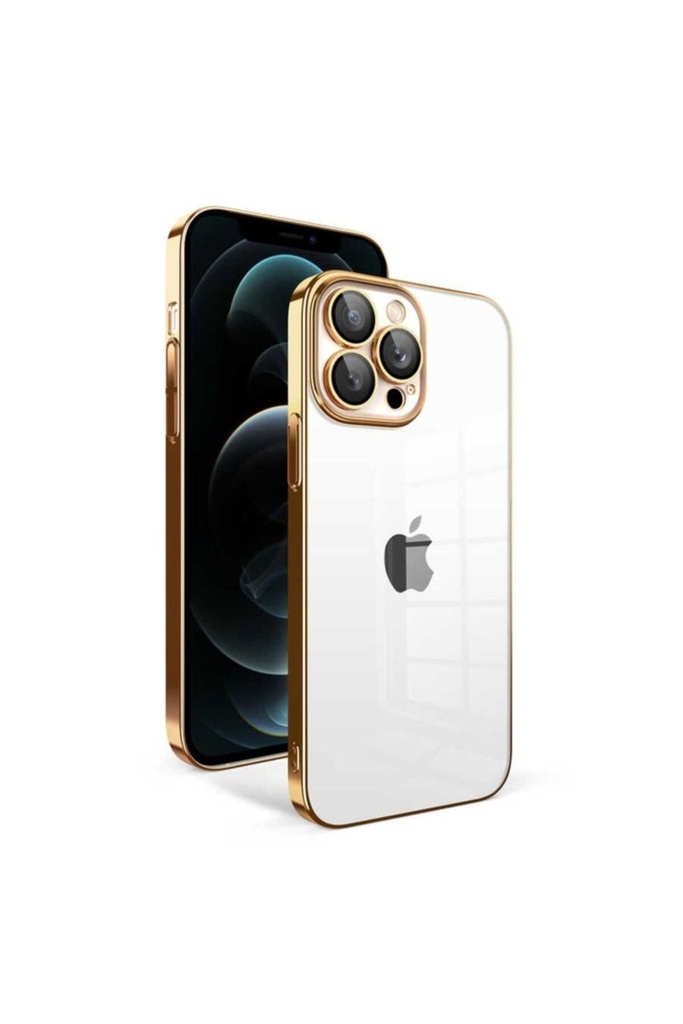 Apple iPhone 12 Pro Max Uyumlu Kılıf Kamera Korumalı Renkli Çerçeveli Zore Garaj Kapak