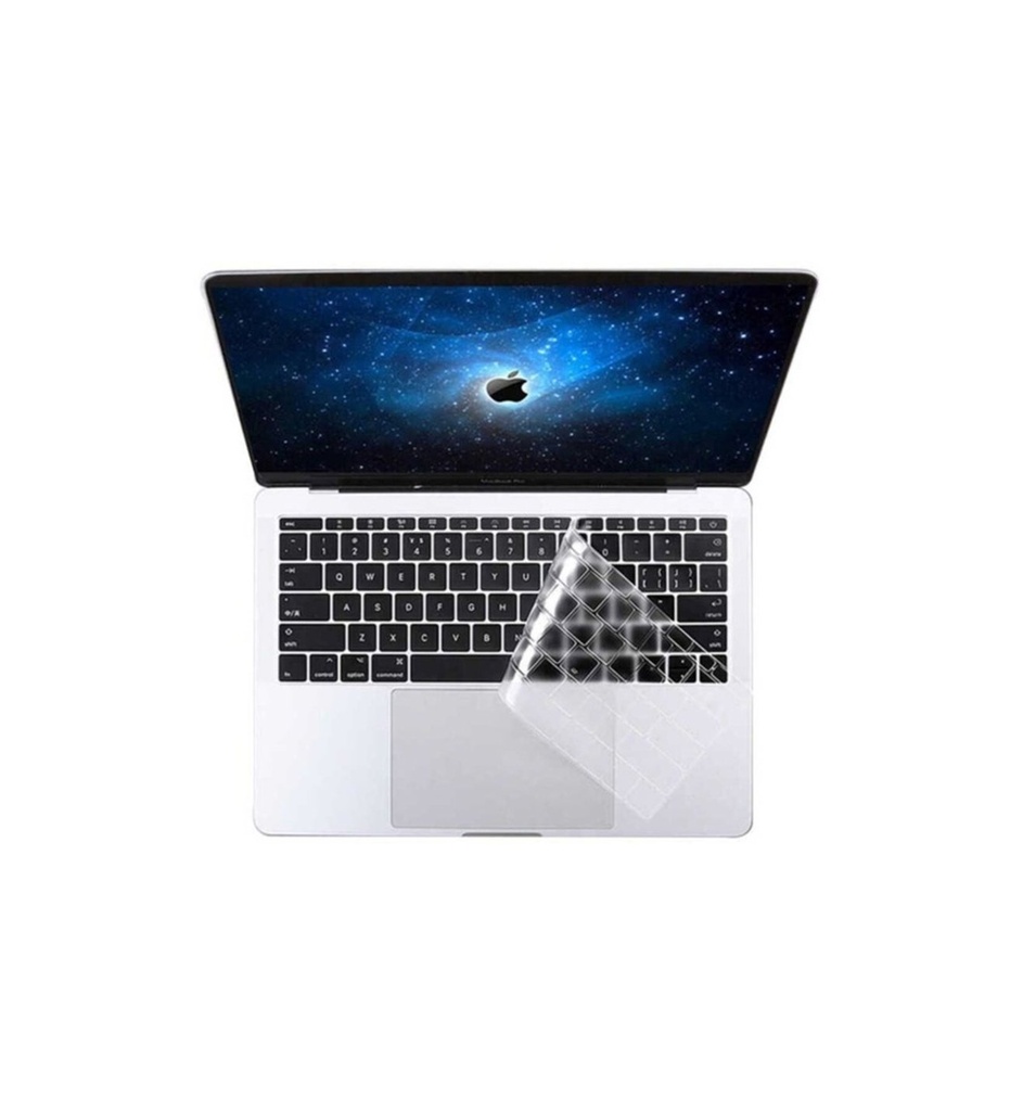Apple Macbook 13.3' Air Uyumlu A1932 Zore Klavye Koruyucu Şeffaf Silikon Ped